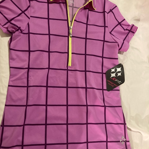 Jofit women’s windowpane “tipped polo” brand new with tags size extra small - Picture 14 of 15